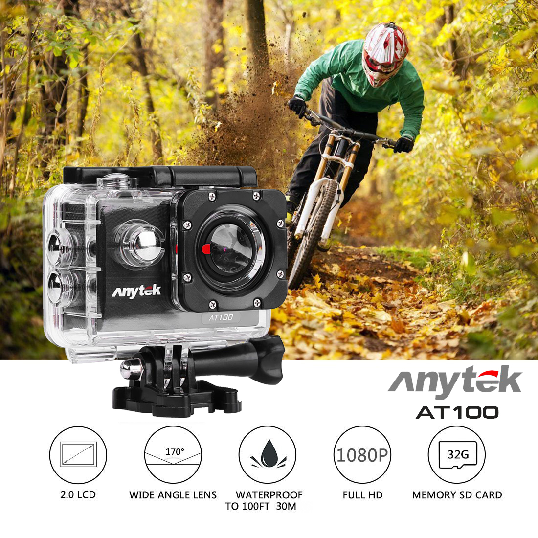 Anytek AT100 2.0 Inch Full HD 1080P Wifi Sport Action Camera